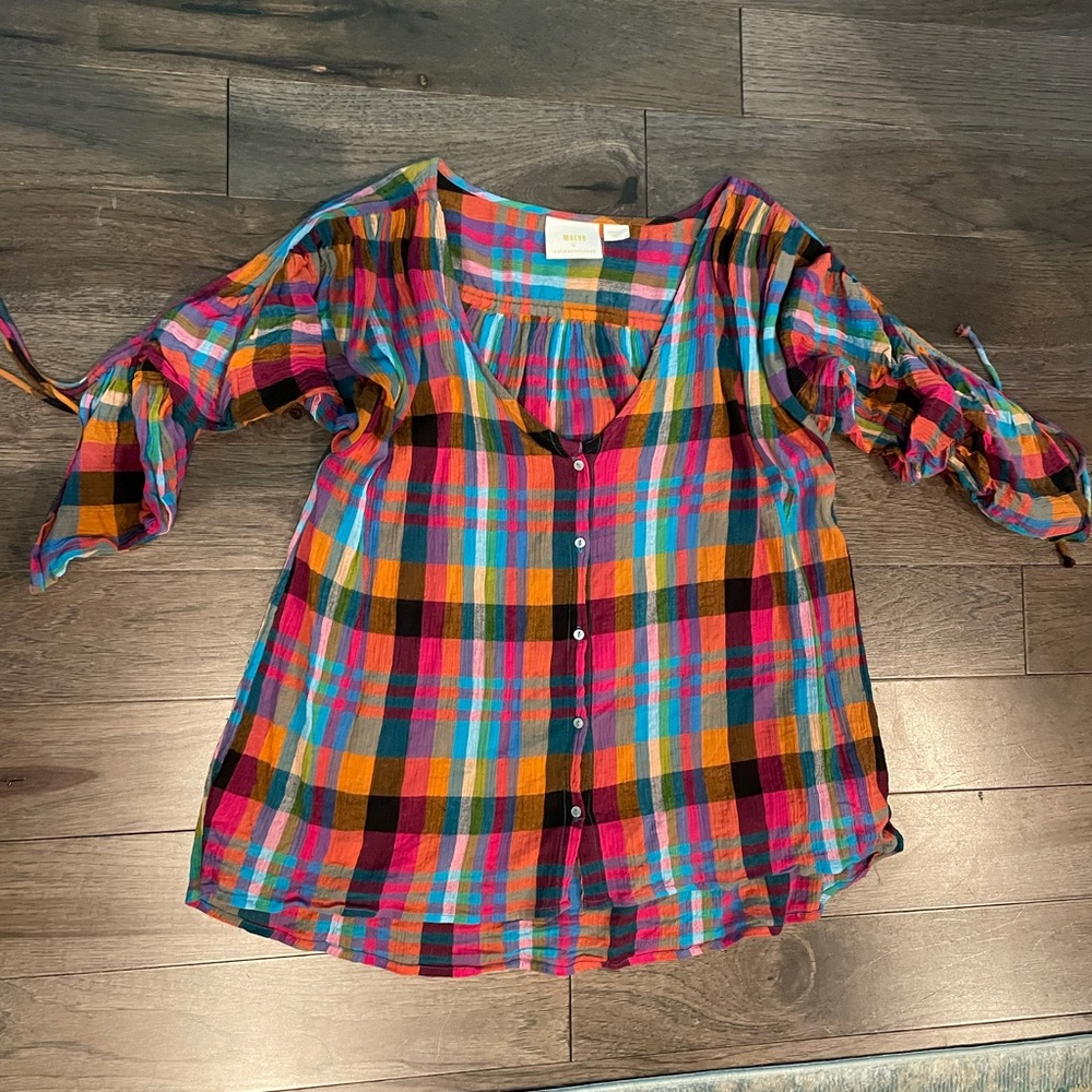 MAEVE AMELIA COLORFUL PLAID SHIRT